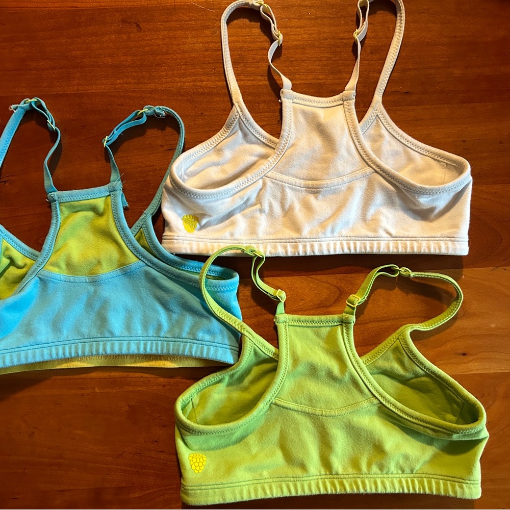These VGUC Willow bras (blue, green, and white) are sold as a set. Lightly worn!